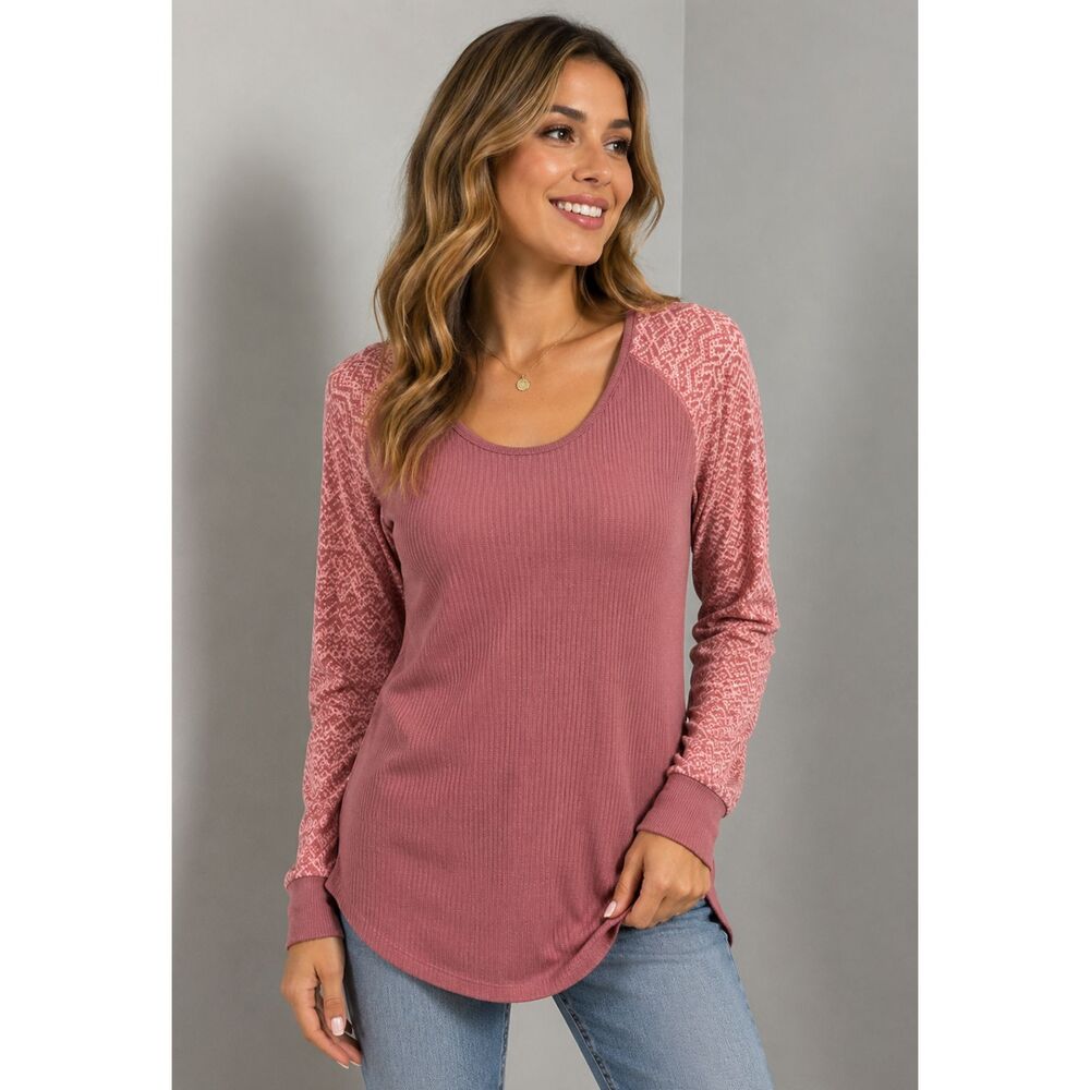 Kuhl Waffle Weave Lightweight Long Sleeve Shirt Pink Women's Medium